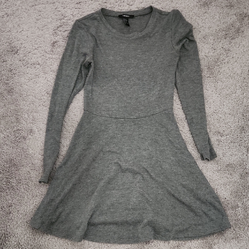 Forever 21 Gray Long Sleeve Dress | Size XS